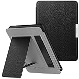 MoKo Case for Kindle Paperwhite, Premium PU Leather PC Hard Shell Smart Stand Cover Fits All Paperwhite Generations Prior to 2018 (Will not fit All-New Paperwhite 10th Generation), Black