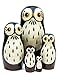 Barn Owls 5-Piece Russian Nesting Doll Wooden Babushka Stacking Dolls by GreatRussianGifts