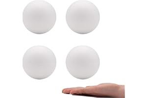 Crafare 4 Inch 4 Pack Foam Balls for Crafts White Polystyrene Smooth Craft Foam Balls for DIY Household School Projects Party Decoration