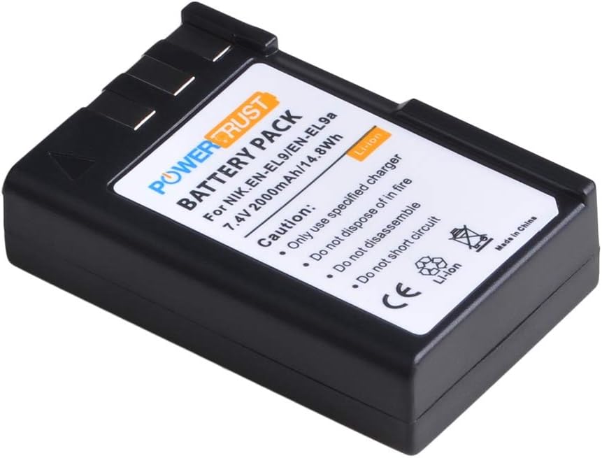 PowerTrust 2Pcs EN-EL9 EN-EL9A Battery and LED Dual Charger for Nikon D5000, D40, D40x, D60, D3000 Camera - Image 3