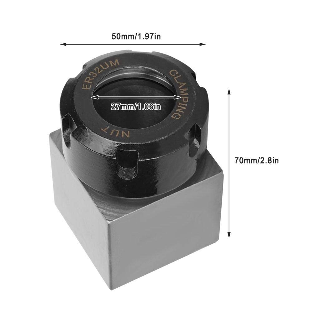 Collet Chuck Block, Square ER32 Collet Block Tool Steel Collet Chuck