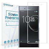 Xperia XZ Premium Screen Protector, OMYFILM Xperia XZ Premium Tempered Glass [Full Coverage] [Dust-free] 9H Hardness Glass Screen Protector for Sony XZ Premium (Clear)