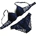 Burvogue Women's Embroidery Bras Set Lace Lingerie Bra Panties