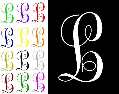 One ~ Single Letter "L" Monogram Decal 3" tall. White or choose from 13 colors. No background. Made by Maple Creek