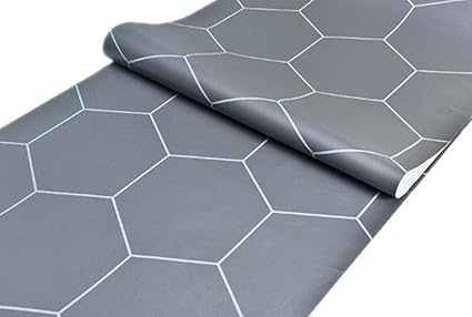 Amazon Com Self Adhesive Gray Hexagon Contact Paper