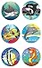 Kangaroo Jumbo Aquatic & Fish Sticker Assortment, 500 Sea Life Stickers