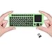 FAVI FE01 2.4GHz Wireless USB Mini Keyboard with Mouse Touchpad, Laser Pointer - USA Version (Warranty) - Green (FE01-GR)