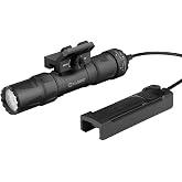 OLIGHT Odin S 1500 Lumens Compact MLOK Tactical Flashlight for Rifle | 15,600 Candela Dual Power Weaponlight, Strobe Mode, Double-locked Remote Pressure Switch, 250m Throw IPX8 for Hunting Use