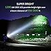 Ustellar Rechargeable Aluminum Tactical Flashlight, 1200 Lumens Super Bright CREE LED, IP65 Waterproof, 7hrs Long Lasting, 4 Light Modes Perfect for Camping, Hiking and Cycling, Battery Included