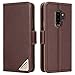 Galaxy S9 Plus Wallet Case,BENTOBEN Heavy Duty Rugged Shockproof Genuine Leather Folio Flip Kickstand Card Holder Cash Slots Magnetic Closure Protective Phone Case for Samsung Galaxy S9 Plus,Brown