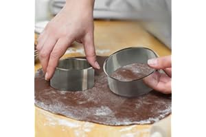 3 PCS Stainless Steel Biscuit Cutters Set, Graduated Size Round Baking Tools For Pastries, Dough And Kitchen Projects