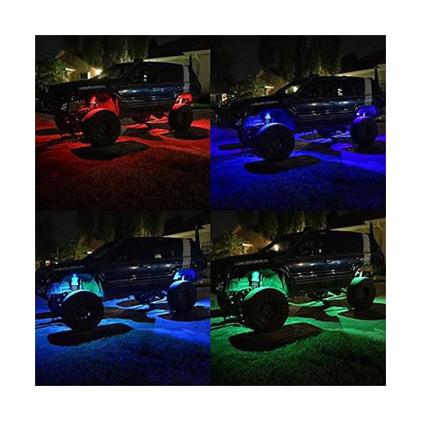KAIL-9W-4-Pods-Multicolor-Neon-LED-Light-Kit-RGB-LED-Rock-Lights-with-Bluetooth-Controller-Timing-Function-Music-Mode