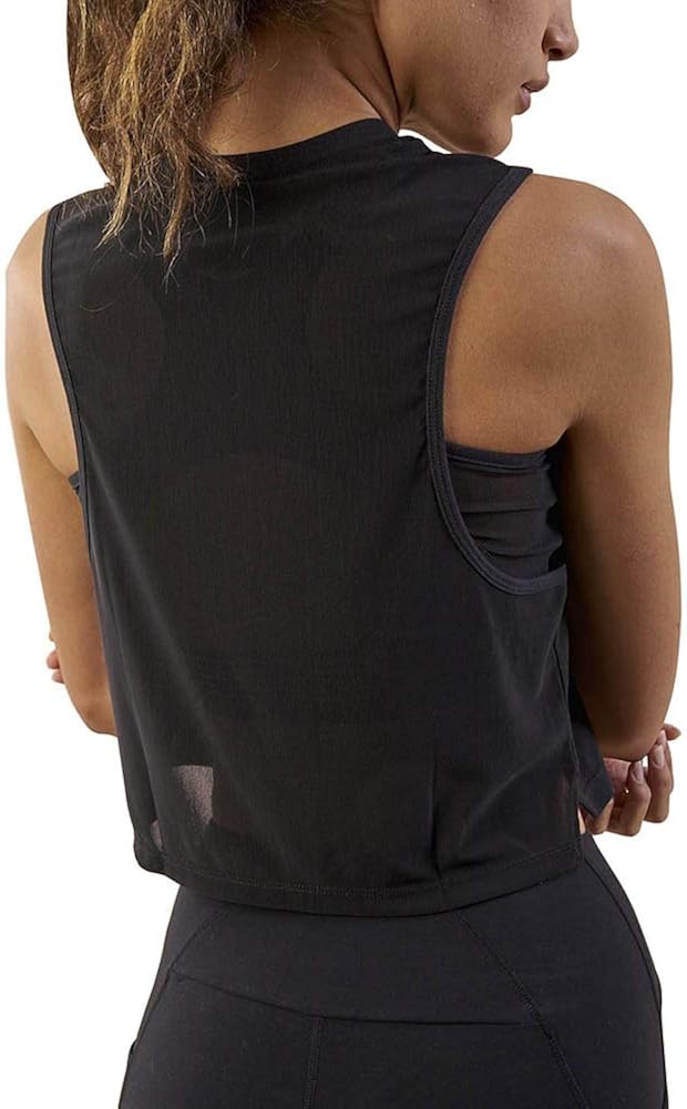 Mippo Women's Crop Top Workout Shirts Loose Flowy Muscle Tank Athletic Crop Tank Top at  Women’s Clothing store