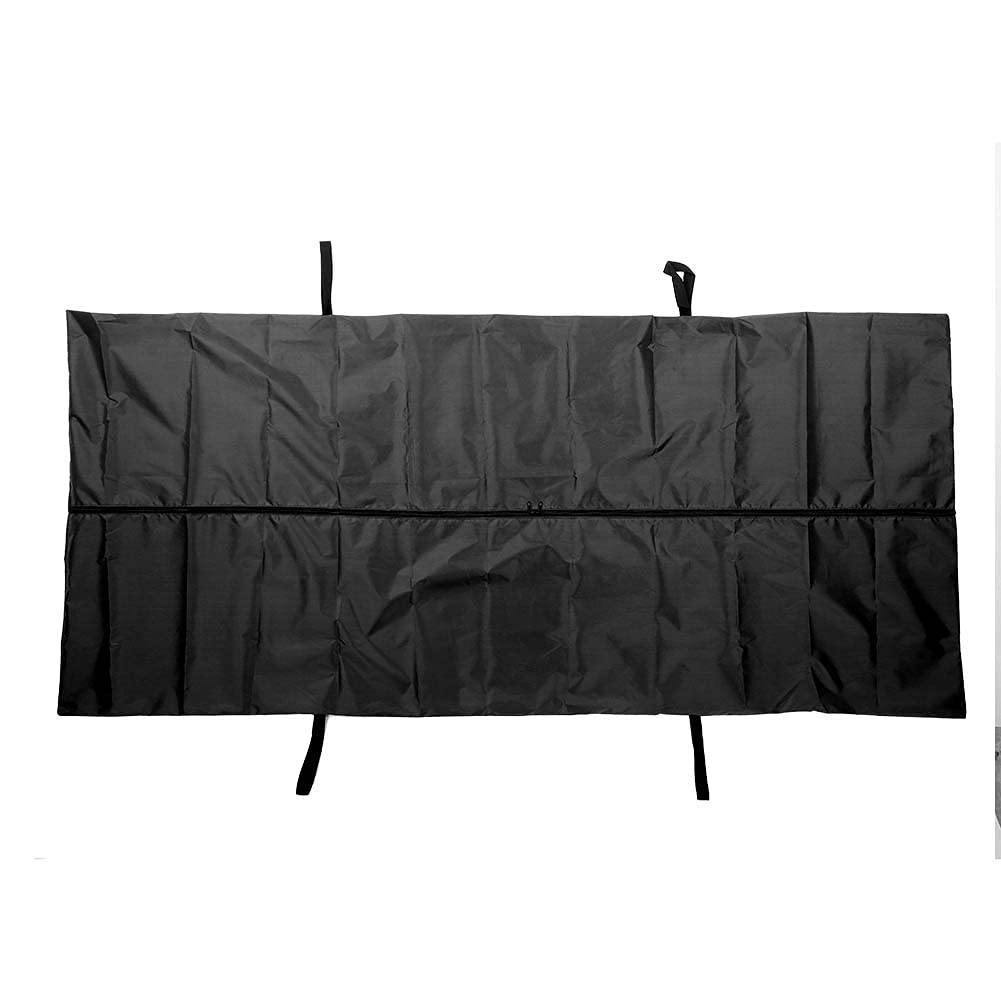 Ejoyous Body Bag, 210D Waterproof Funeral Supplies Body Bag with 4 Perforated Reinforced Handles, Leakproof Body Board Bags for Funeral Morgue Supplies(Black)