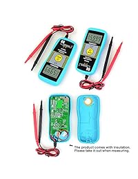 Allsun Verificación automática Multímetro digital Sin contacto Detección de voltaje de CA DMM 5999 Cuenta Pantalla LCD Resistente al agua Ligero y preciso con ohm voltio Capacidad de inductancia de diodo Funciones de voltaje