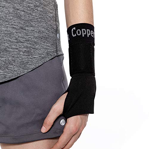 Copper Compression Wrist Sleeve with Adjustable Wrap for Custom Support
