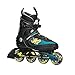 K2 Skate Men's Kinetic 80 Inline Skate, Black Green Yellow, 11