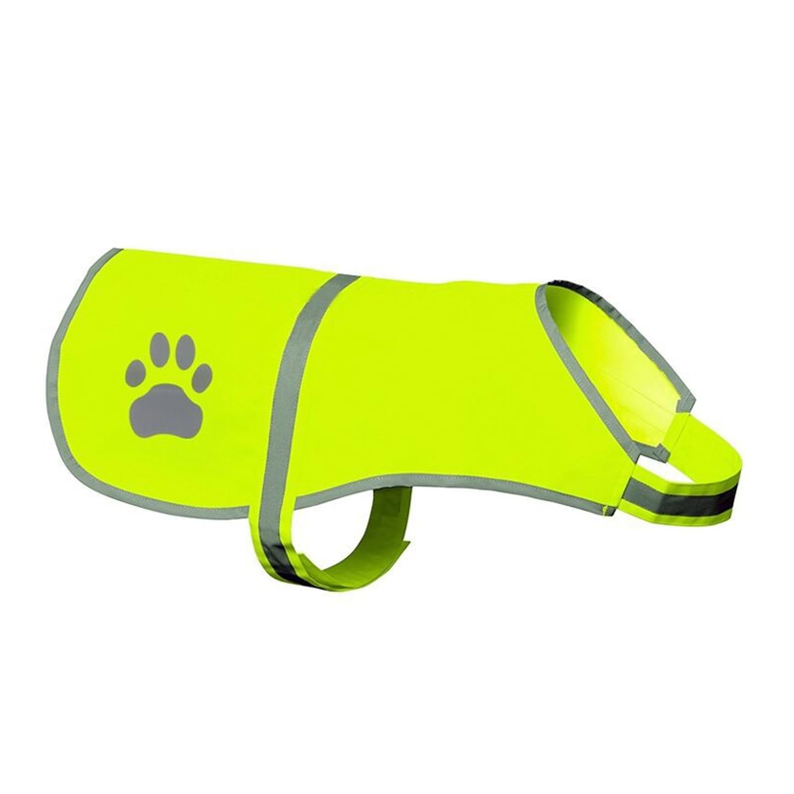 One Piece Comfortable Dog Safety Vest - Breathable Waterproof Yellow High Visibility Reflective Coat for Pets Outdoor Activity