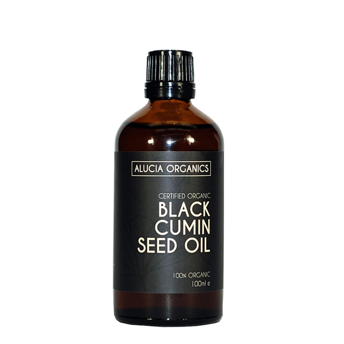 Alucia Organics Certified Organic Black Cumin Seed Oil 100ml - Pure, Natural, Cold Pressed, Certified Organic, Vegan, Cruelty Free, for Skin, Face, Body, Hair, Massage