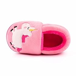 ESTAMICO Girls Plush Warm Slippers Cute Animal Kids