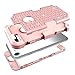 HKW iPhone 7 Case Phone Case Bling Glitter Sparkle Rhinestone Shiny 3 in 1 Armor Defender Shockproof Back Case Protective Cover for iPhone 7 Diamond 4.7 Inch Case -Rose Gold (MA1856)
