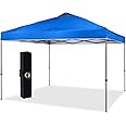 CROWN SHADES 10x10 Pop Up Canopy Tent, Outdoor Canopy with Carry Bag, Pop Up Tent Sports Shelter(Blue)