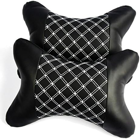 PINWEI Car Seat Head Neck Rest Cushion Support Pillow Headrest Pad for ford bmw toyota volkswagen Neck Auto Safety Pillow (white)