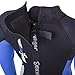 Seavenger 3mm Kids Full Body Wetsuit with Knee Pads for Surfing, Snorkeling, Swimming (Ocean Blue, 4)