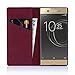 Sony Xperia XA1 Ultra Leather Wallet Case Designed by 32nd, Classic Design With Card Slot, Magnetic Closure and Built In Stand - Burgundy