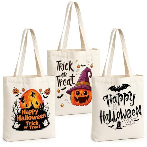 13 8 Halloween Tote Bags Trick or Treat Canvas