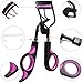 Eyelash Curler X 2 With advanced Silicone Pressure Pad X 10 and Tweezer X 2 and flannel bag & Fits All Eye Shapes Get the Perfect Curl (Black)