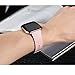 bayite Leather Bands Compatible with Fitbit Versa/Versa 2, Slim Wristband Replacement Accessories Fitness Classic Straps Women Men, Pink
