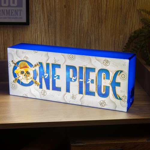 Paladone One Piece Logo-Leuchte, offiziell lizenzierte Anime-LED-Lampe von Netflix, Strohhutpiraten-Geschenke für Popkultur-Fans, batteriebetriebene Wohndeko 7
