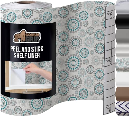 Gorilla Grip Cabinet Liner Spiral Turq