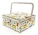 Juvale Retro Style Sewing Basket with Handle (8 x 8 x 4 Inches)