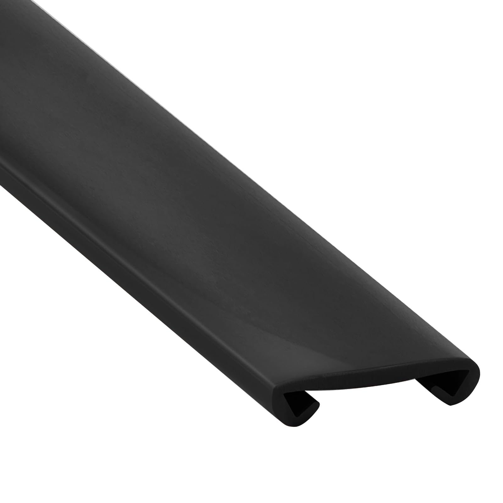 2m-5m PVC Plastic Handrail 40x8 mm Staircase Handrail Profile for Stair Railing Rubber (5M Black)