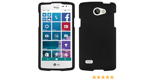 Amazon Com Black Rubberized Protex Hard Shell Case Cover For Verizon Lg Lancet 4g Lte Windows Phone Vw820 Phone