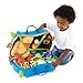 IQ Toys Ride N Roll Suitcase, Travel Luggage & Storage Bag Blue