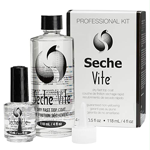Seche Vite Dry Fast Top Coat Professional Kit, 4 oz Refill & 0.50 oz - Thumbnail 7