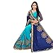 Saree Sari Designer Indian Dress Bollywood Ethnic Party Traditional (Free Size, Blue)
