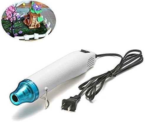Heat Gun ,Hand Hold Mini Hot Air Gun Multi-Purpose Heat Tool for DIY Drying and Embossing 300W 110V Hot Air Shrink (White)