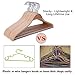 JS HANGER Wooden Coat Hangers, 10 Pack Light Weight Wood Coat/Suit Hangers with Non-Slip Pant Bar, Natural Finish