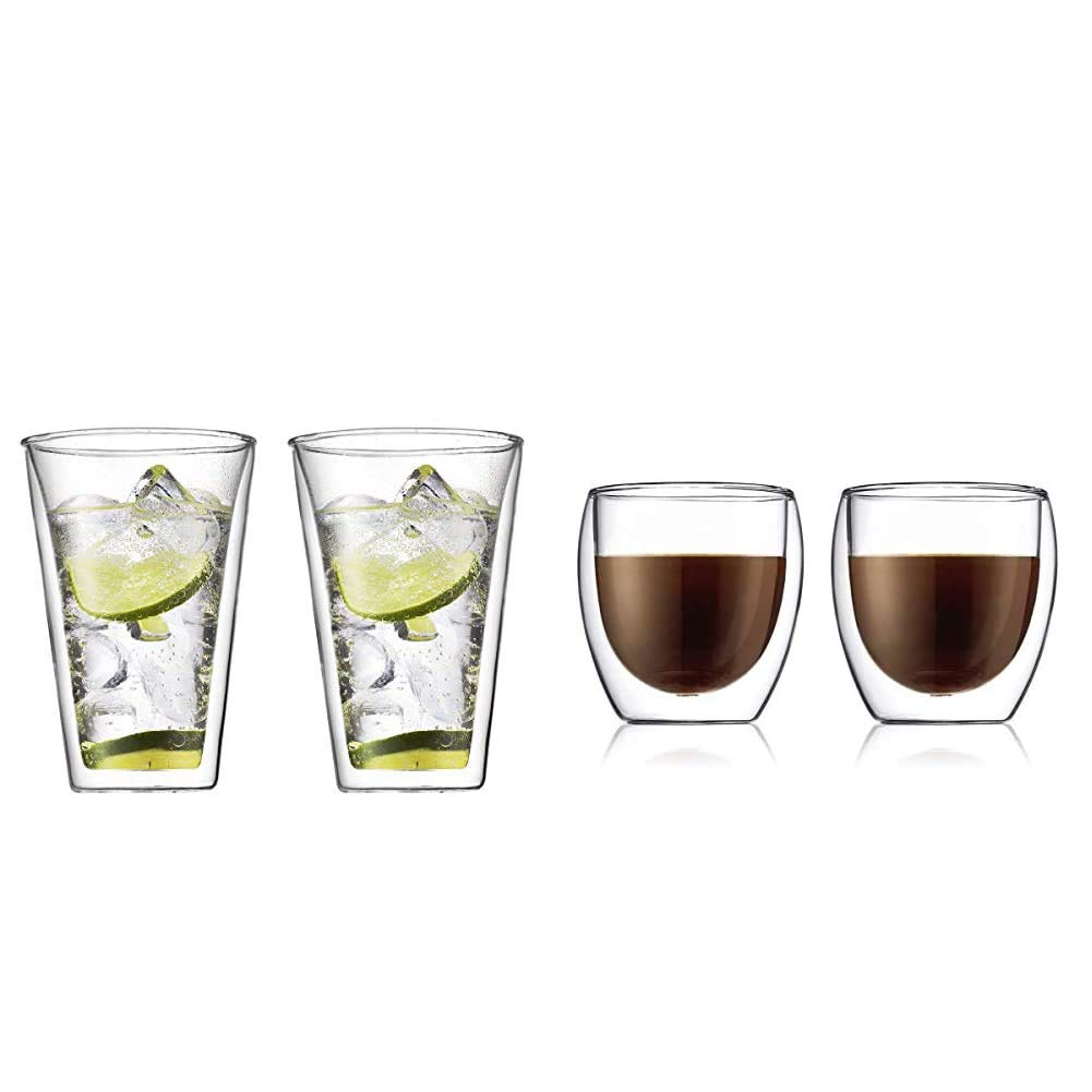 BODUM ボダム CANTEEN キャンティーン ダブルウォール グラス 400ml 2個セット 【正規品】 10110-10 & PAVINA パヴィーナ ダブルウォール グラス 250ml 2個セット 【正規品】 4558-10J【セット買い】商品画像