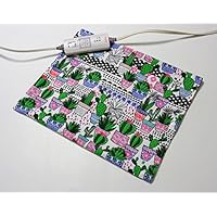 Replacement Cover for 12&rdquo; x 15&rdquo; Heating Pad ~ Heating Pad Cover ~ Cover Only ~ Trendy Potted Cacti Print