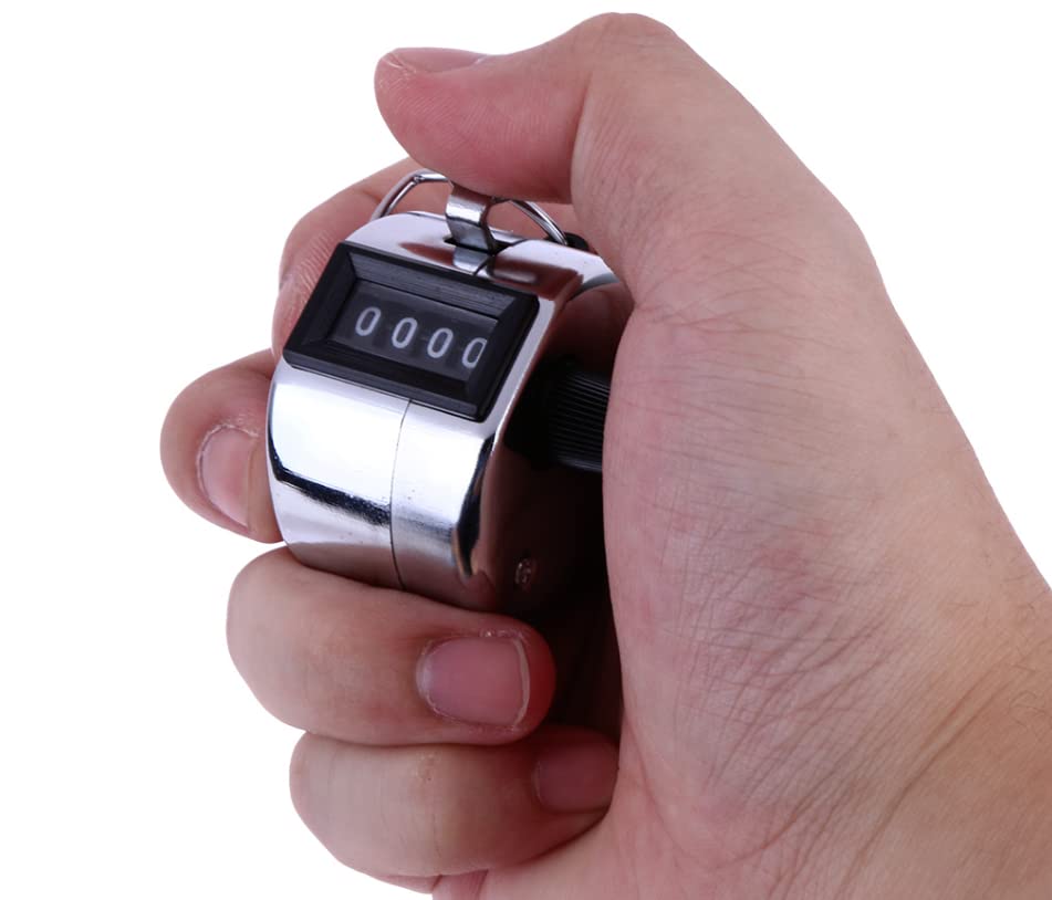 New Day Solutions - Tally counter, 4-digit clicker counter, Metal hand tally counters clicker for counting, golf scoring
