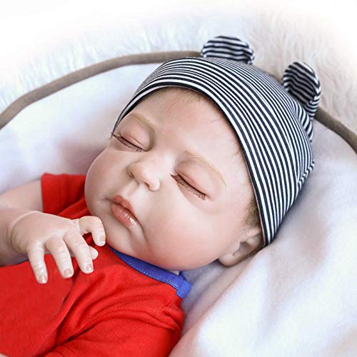 iCradle Silikon Ganzkörper Silikon Baby Puppe Weiche 18 Zoll / 23 Zoll Reborn Babypuppe Look Echte Nette Lebensechte… – Bild 3