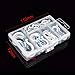 Outus Cup Hook Ceiling Screw Hooks Assortment Kit, 6 Sizes, 70 Pieces
