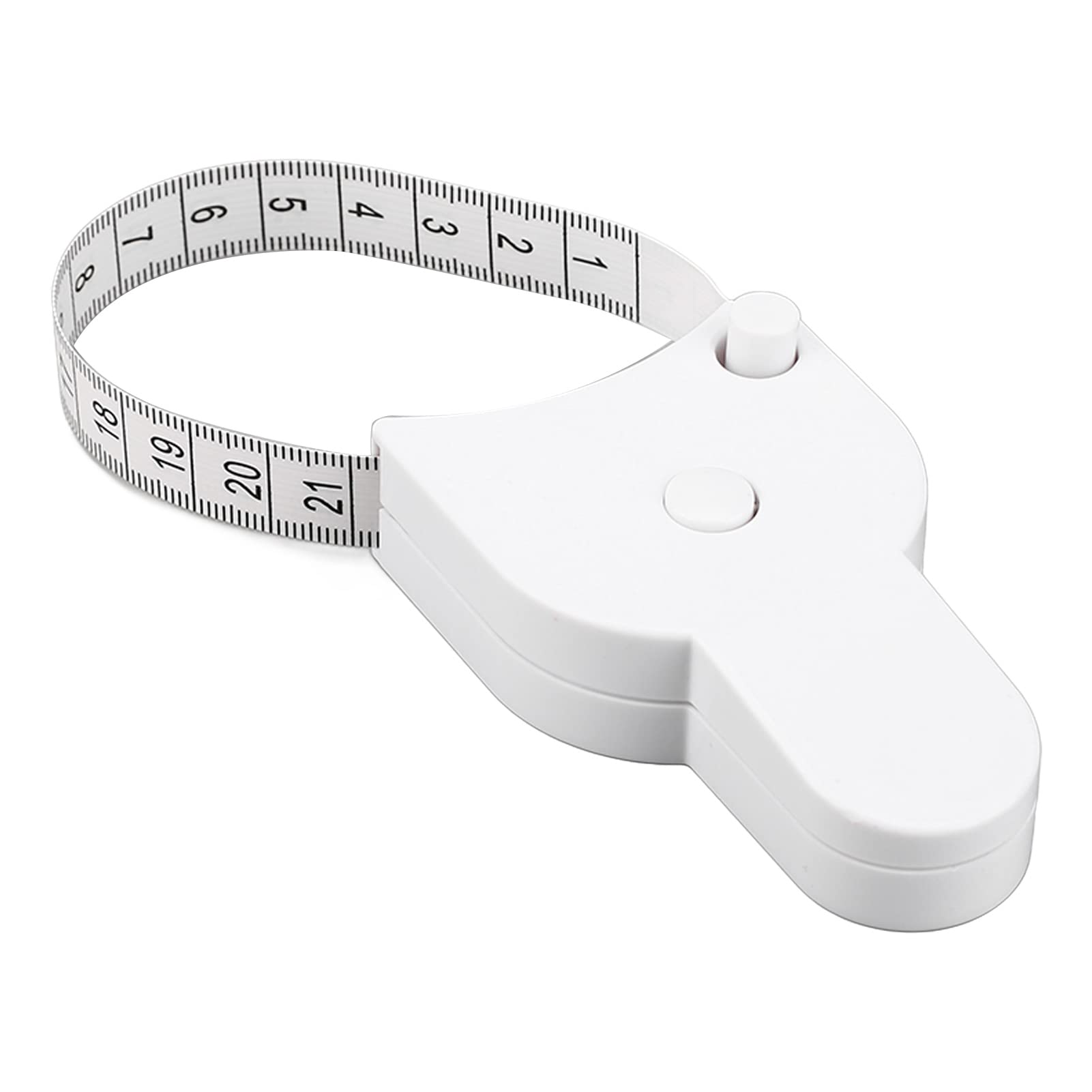 Jenngaoo Automatic Telescopic Tape Measure with Lock Pin and Push Button Retract - Self-Tightening Design for Body Measurement, Fitness, Weight Loss, Tailoring, Crafting, Portable Measuring Tool