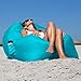 CleverMade QuikFill AirChair: Recliner Style Inflatable Lounger with compact storage, Teal