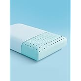 SLEEP ZONE Cooling Memory Foam Pillow - Odorless, Breathable, Skin-Friendly with Superior Support for Back, Stomach or Side Sleepers, Home, Hotel, Hospital Essentials (Blue, Standard, 1 Pack)
